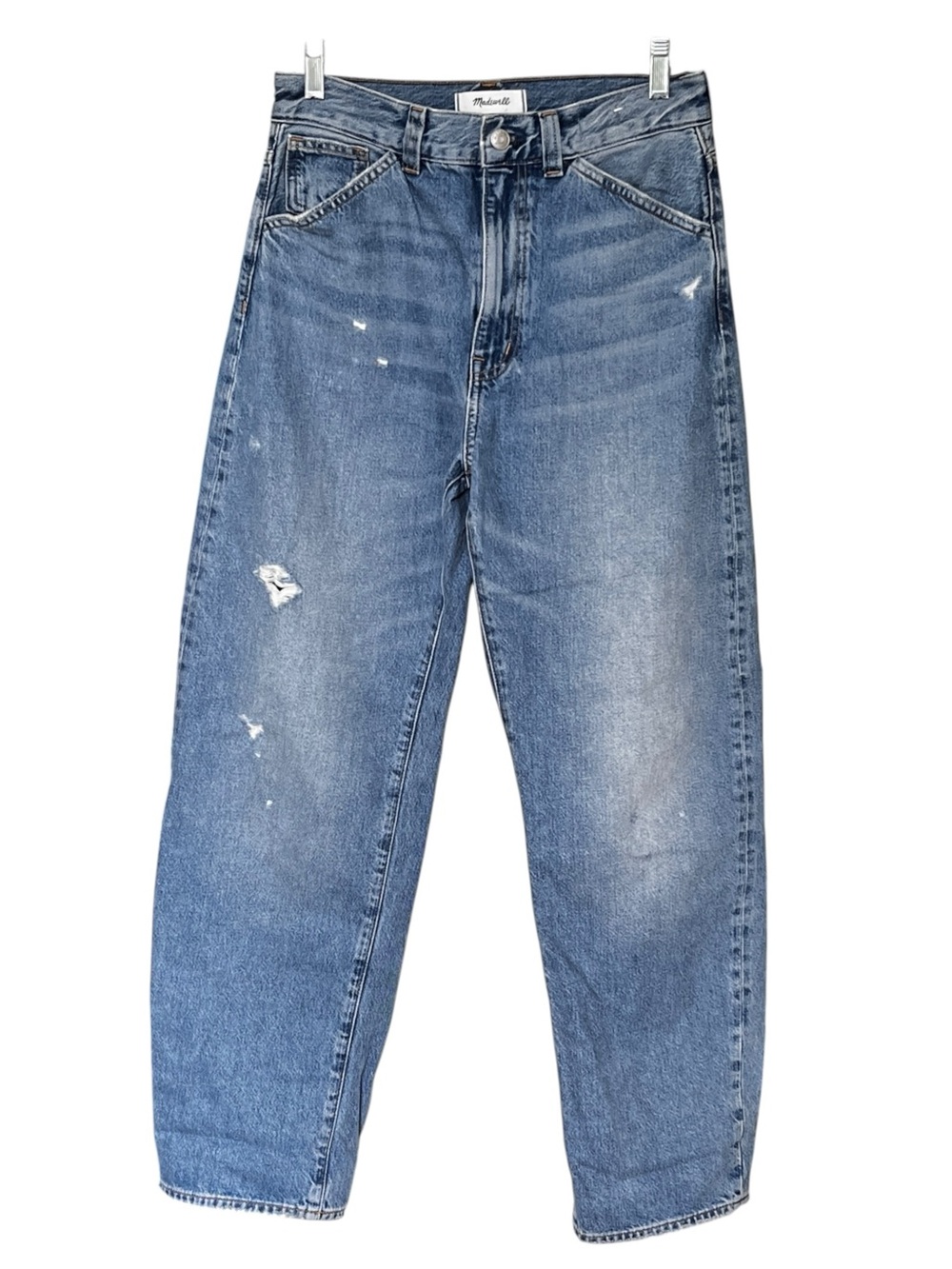 Madewell The Balloon Jean Blue Relaxed Distressed Jeans Size 27